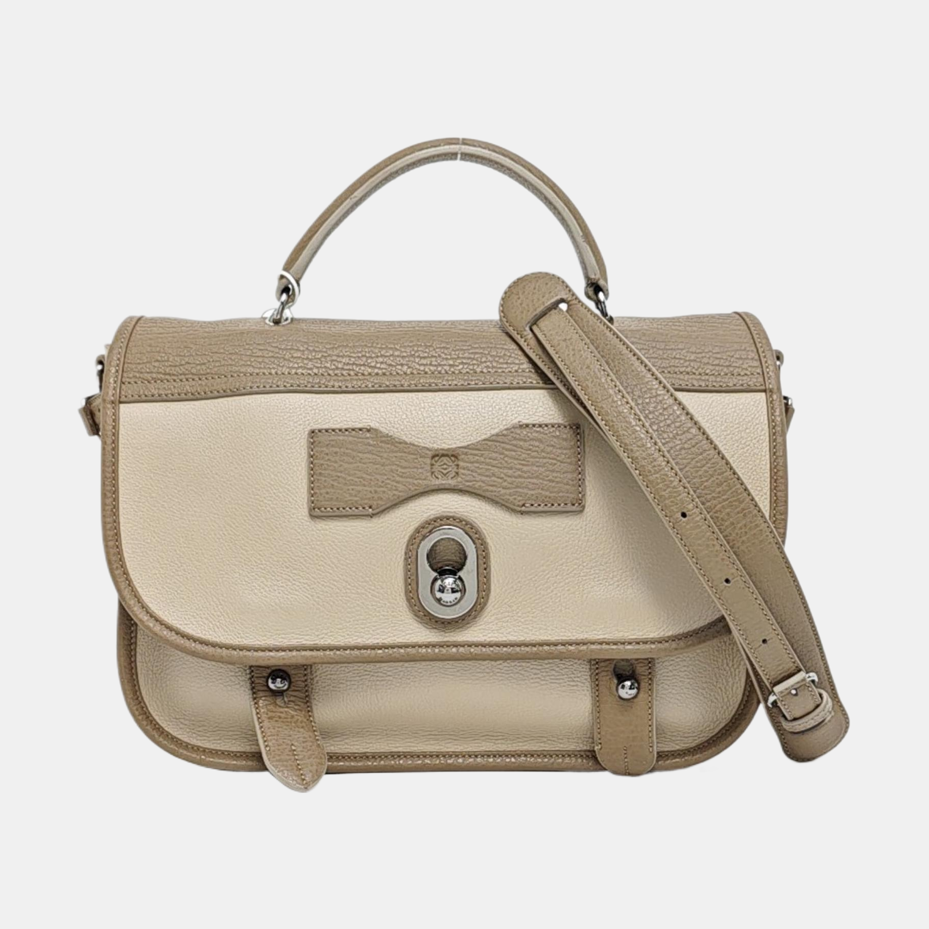 Calfskin Shoulder Bag Beige