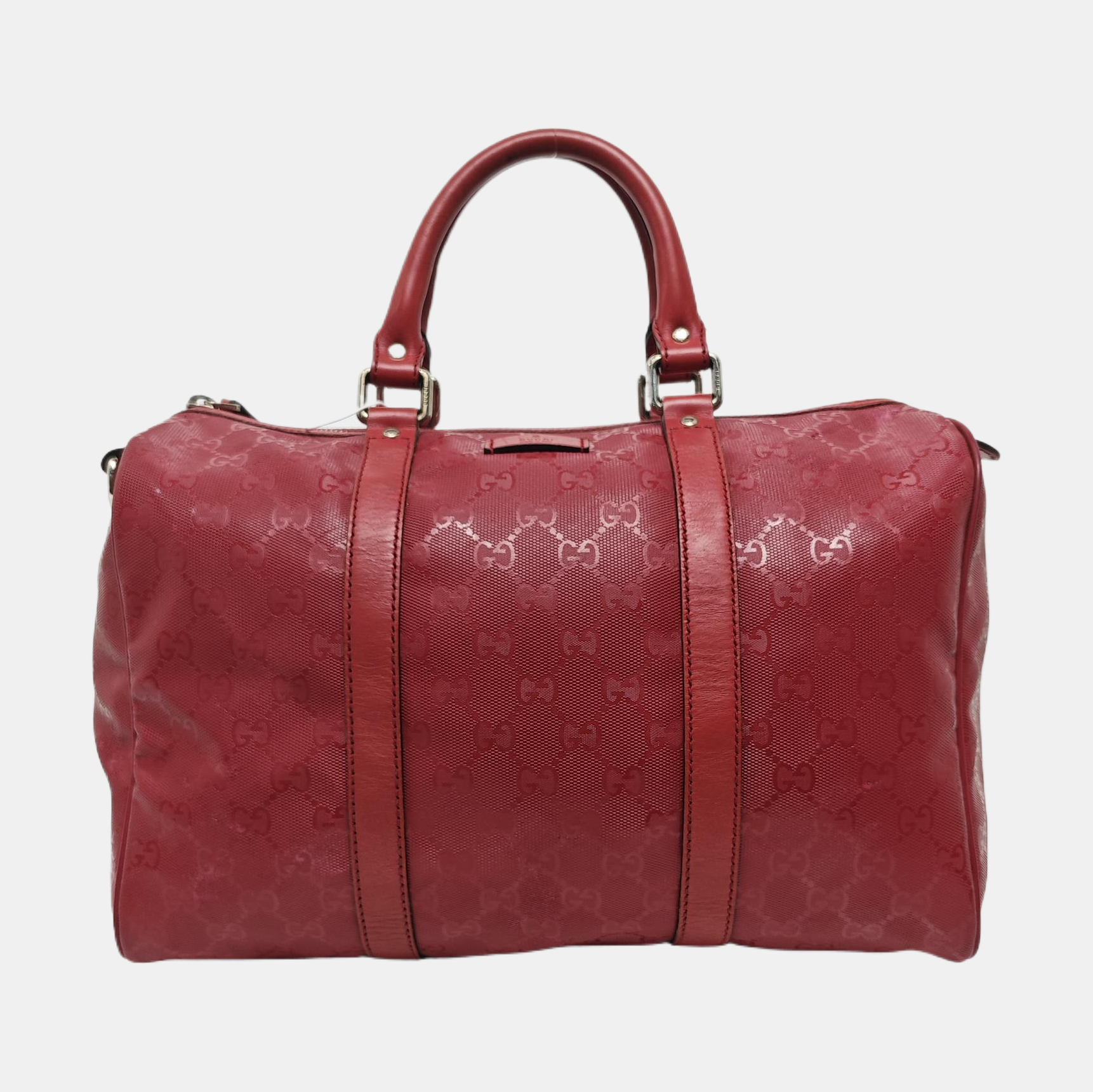 Boston Monogram Coated Canvas Red