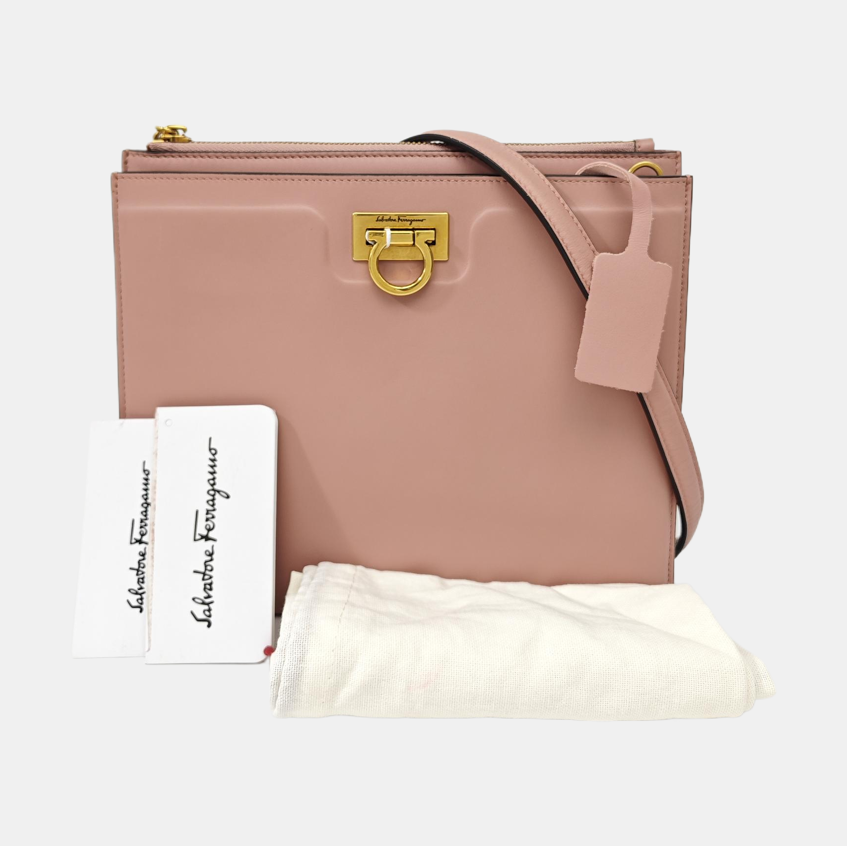 Gancini Leather Pink