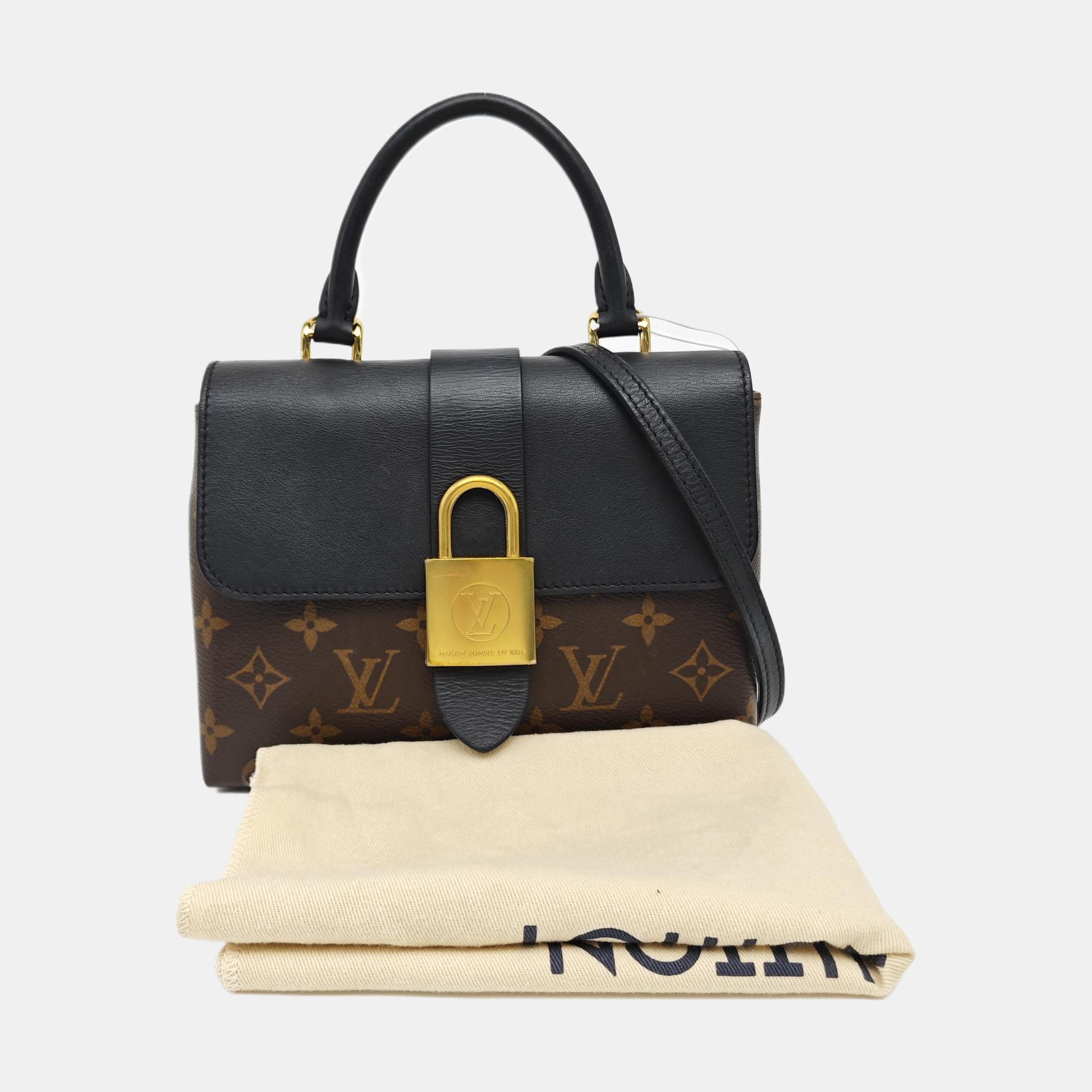 LOCKY BB Monogram Coated Canvas Brown