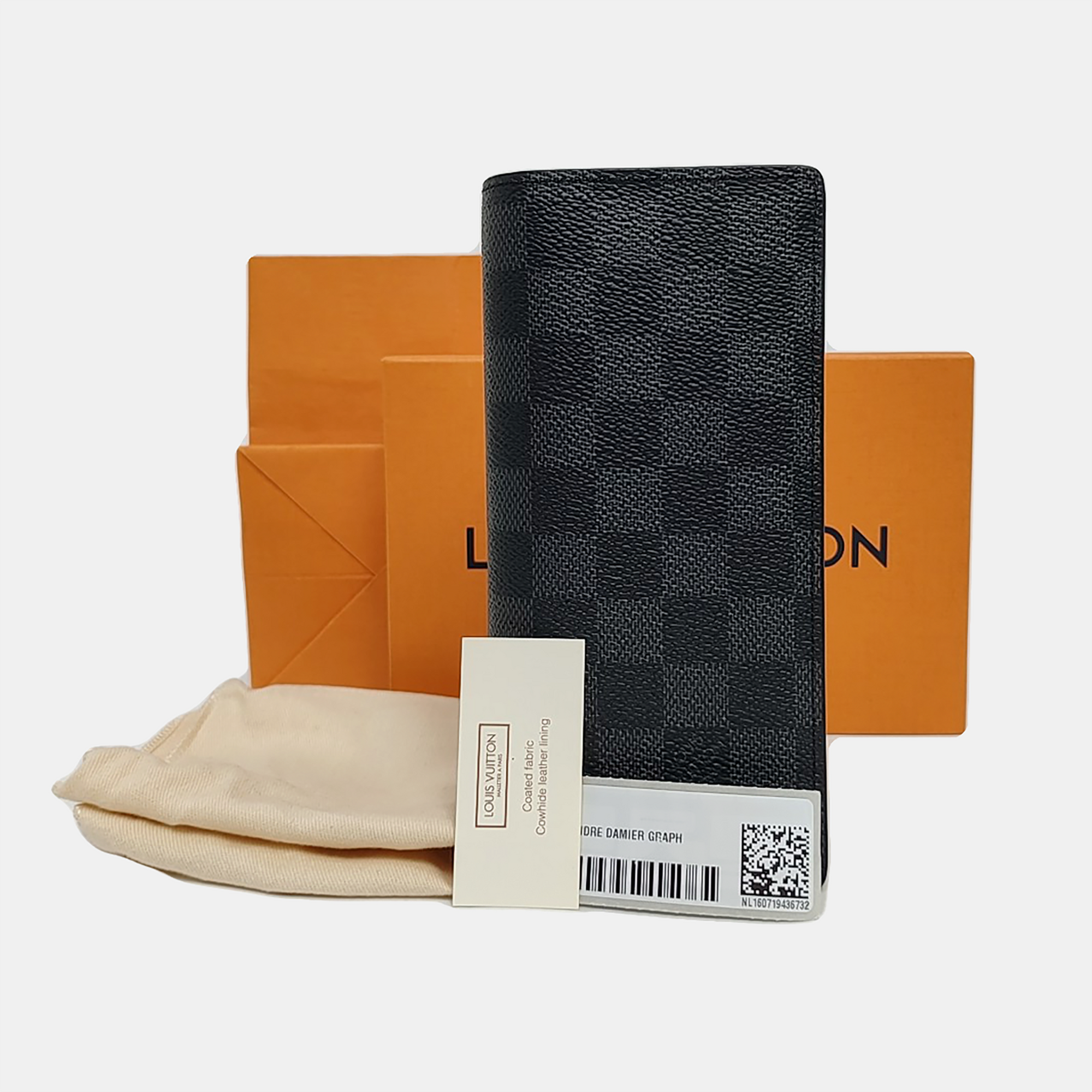 BRAZZA Damier Graphite Coated Canvas Gray Wallet
