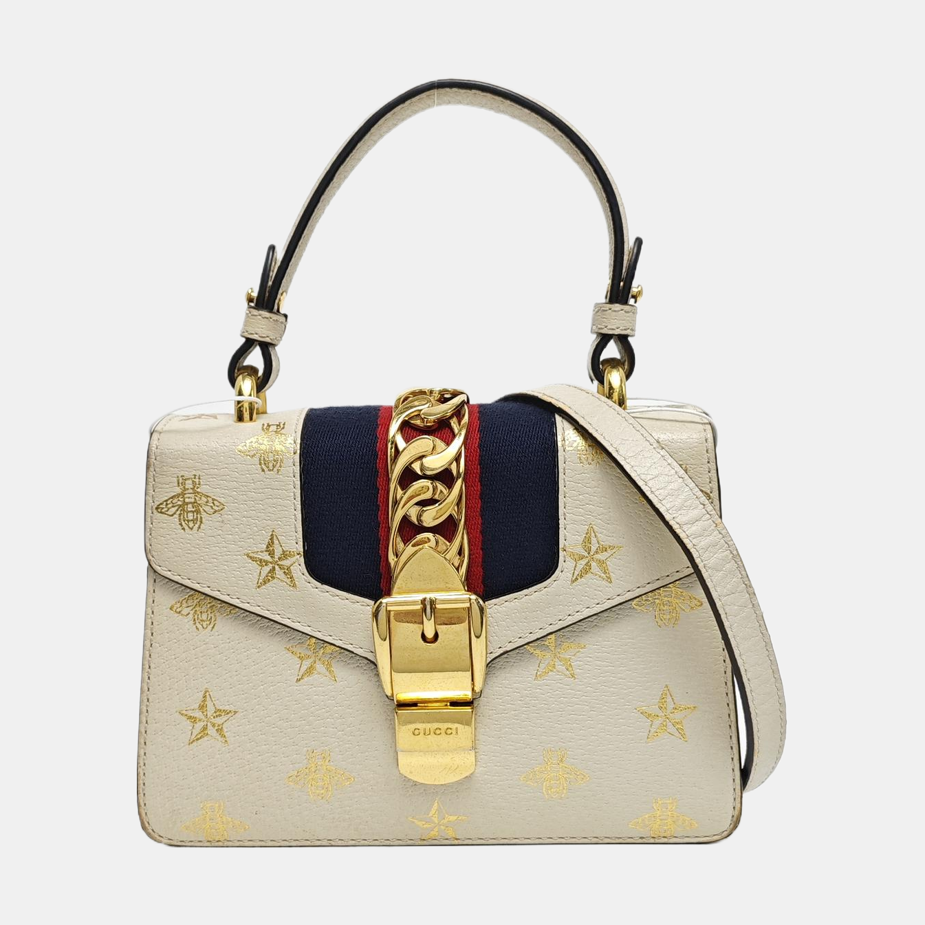 Authenticated pre-owned  Sylvie Mini Calfskin White - Shoulder Bag at Looply