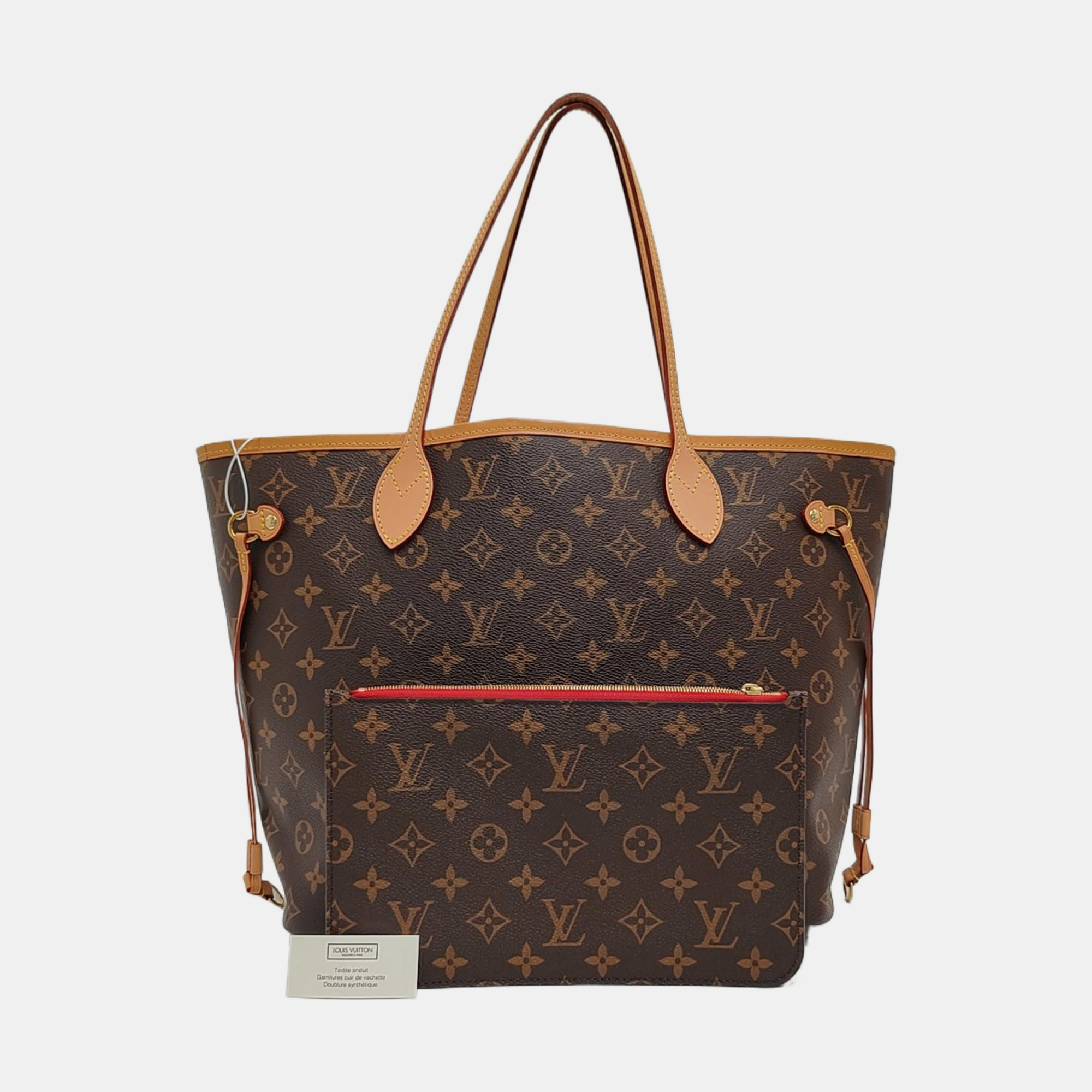 NEVERFULL MM Monogram Coated Canvas Brown