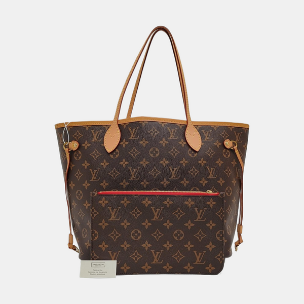 NEVERFULL MM Monogram Coated Canvas Brown