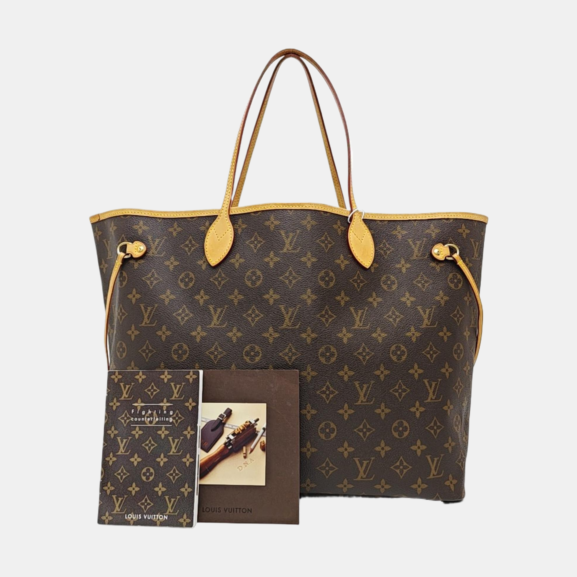NEVERFULL GM Monogram Coated Canvas Brown