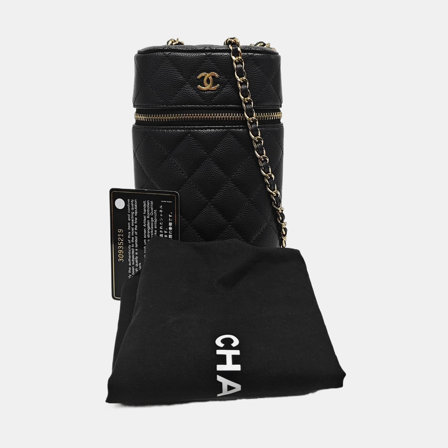Quilted Grained Calfskin Black