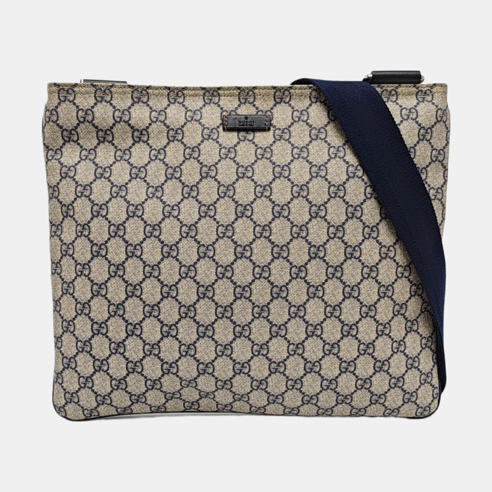 Monogram Coated Canvas Shoulder Bag Gray