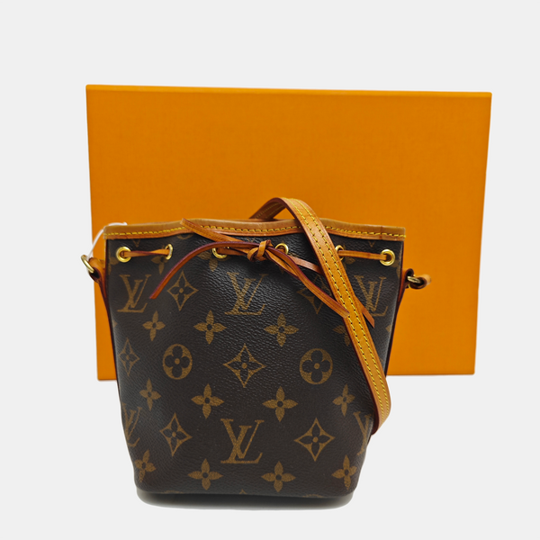 NÉONOÉ Nano Monogram Coated Canvas Brown