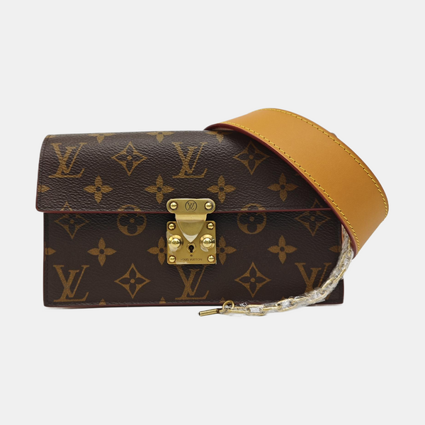 S LOCK GM Monogram Coated Canvas Brown