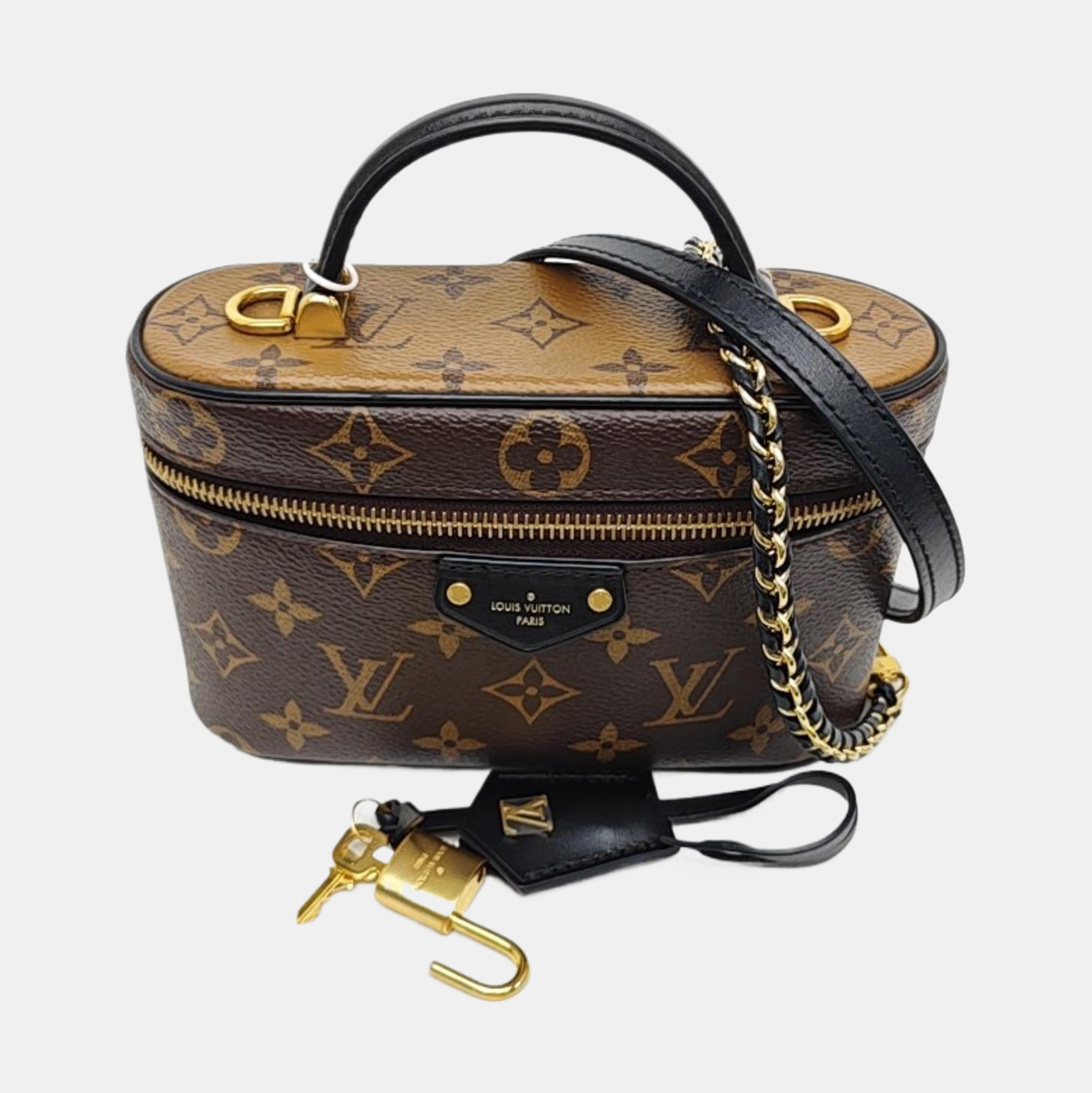 Vanity Chain Pouch Monogram Coated Canvas Brown