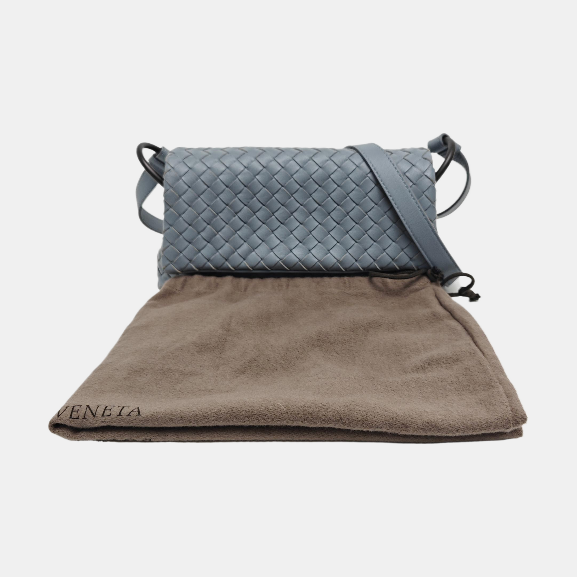 Lambskin Crossbody Bag Blue