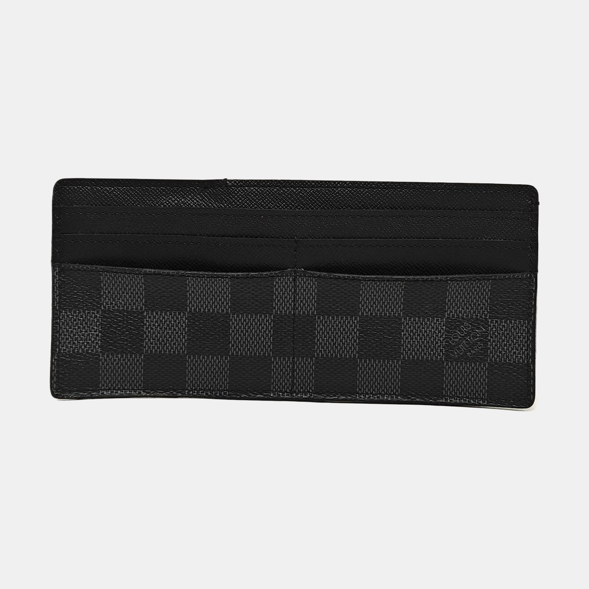 DAMIER EBENE MM Damier Graphite Coated Canvas Gray Wallet