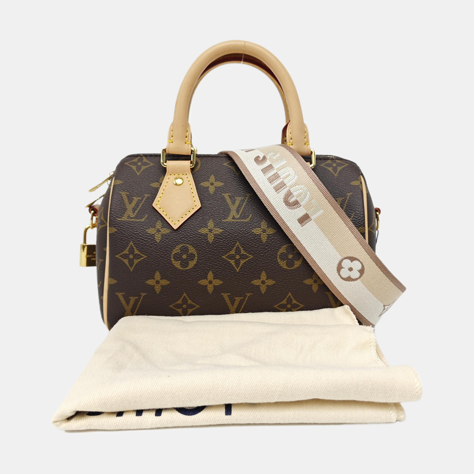 SPEEDY 20 Monogram Coated Canvas Brown