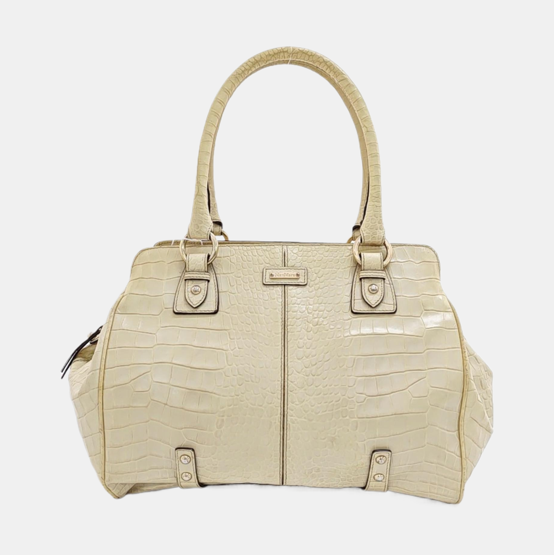Calfskin Top Handle Bag Yellow