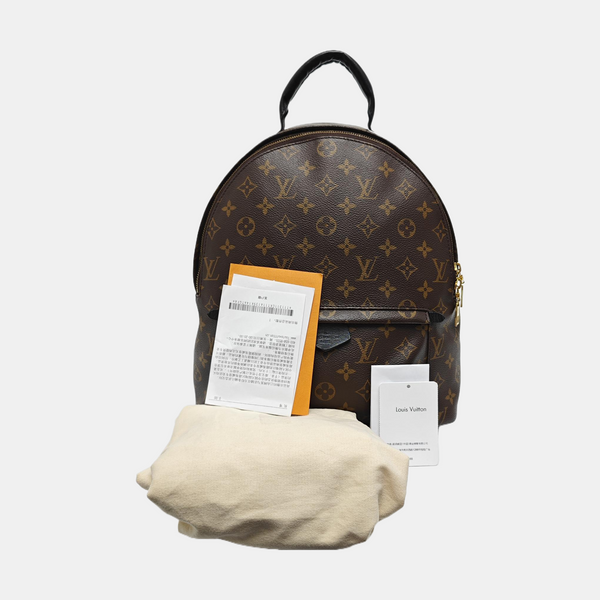 Monogram Coated Canvas Backpack Brown