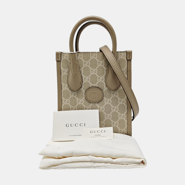 Retro Mini Monogram Coated Canvas Beige