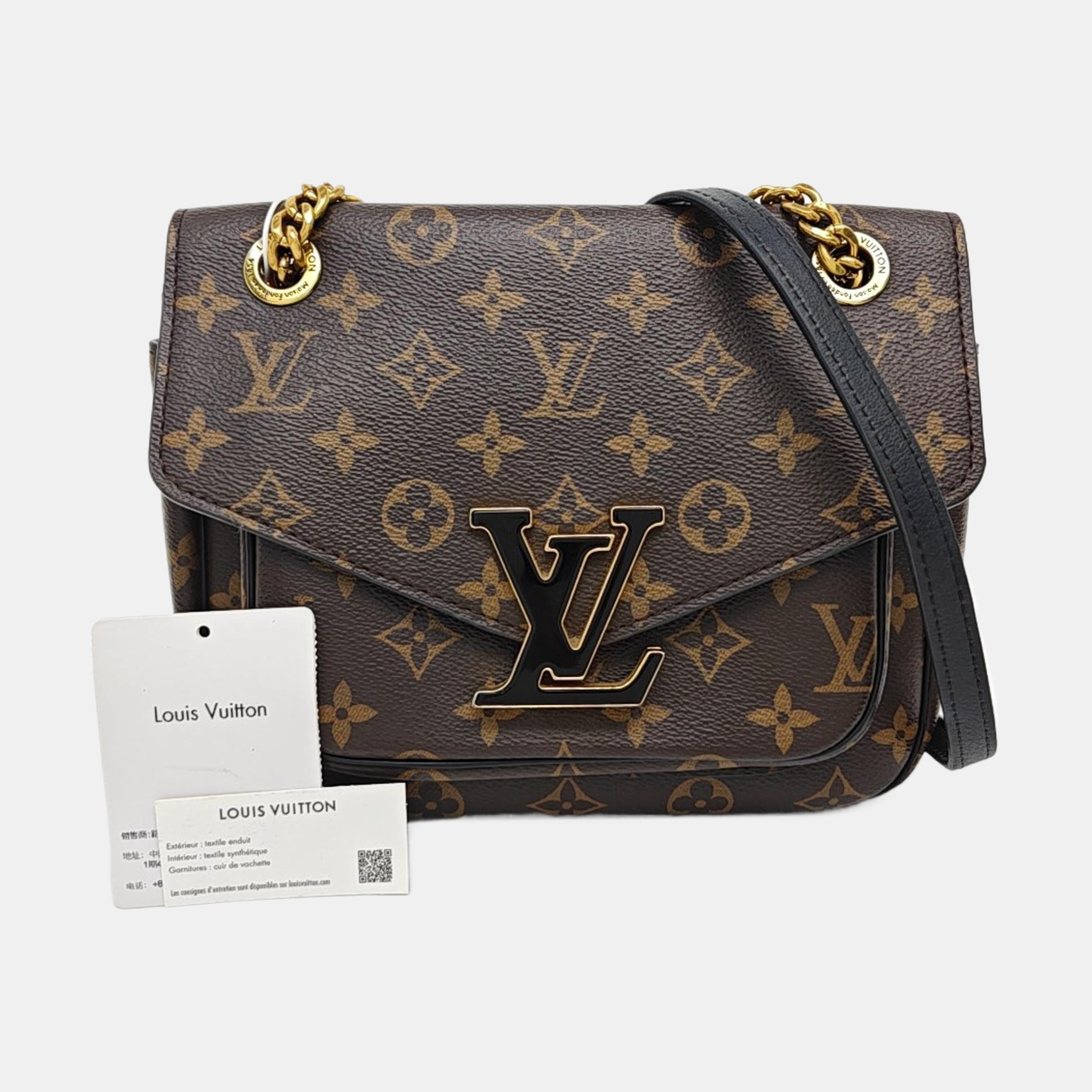 PASSY Monogram Coated Canvas Brown