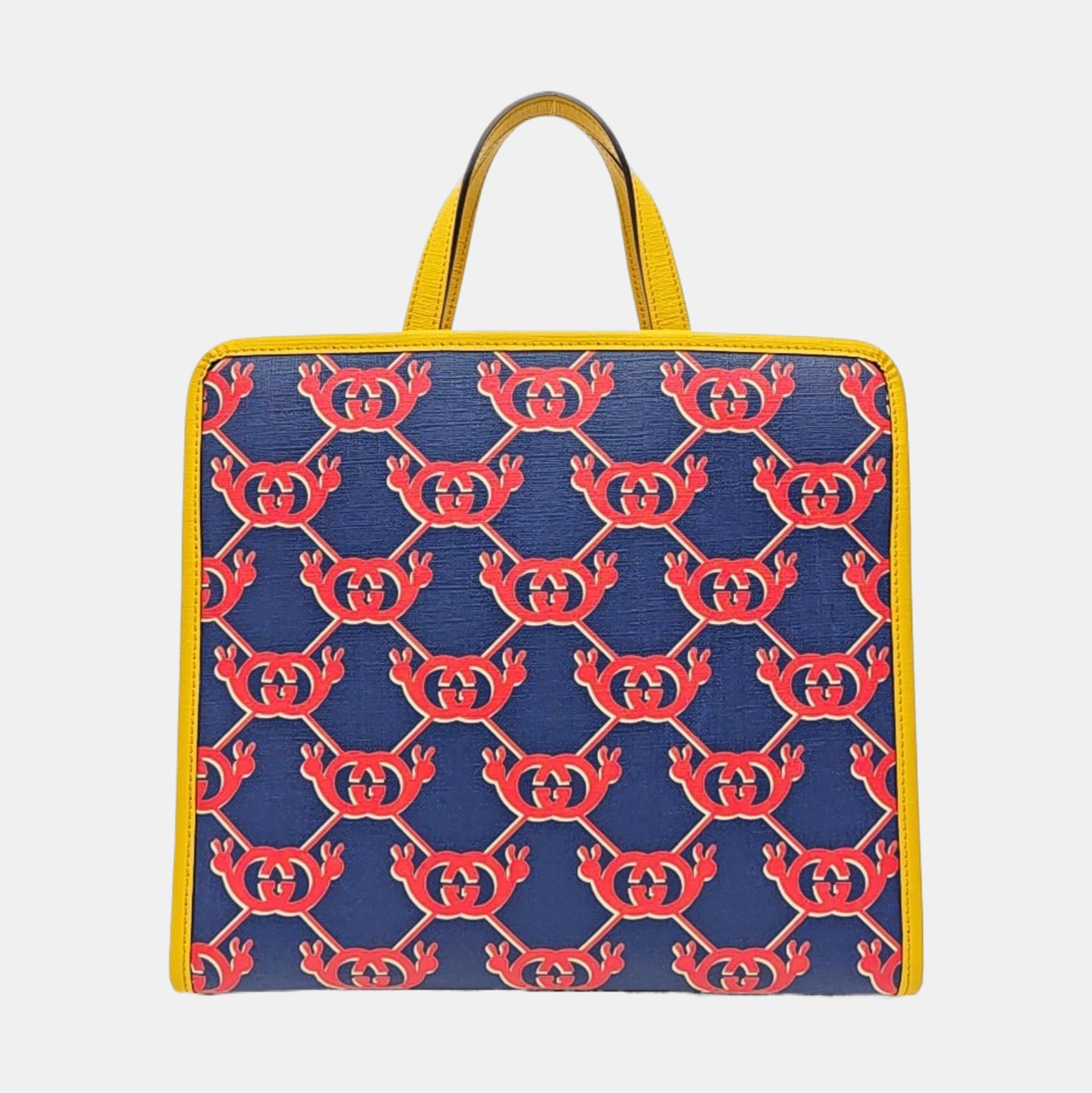 Monogram Coated Canvas Tote Bag Blue