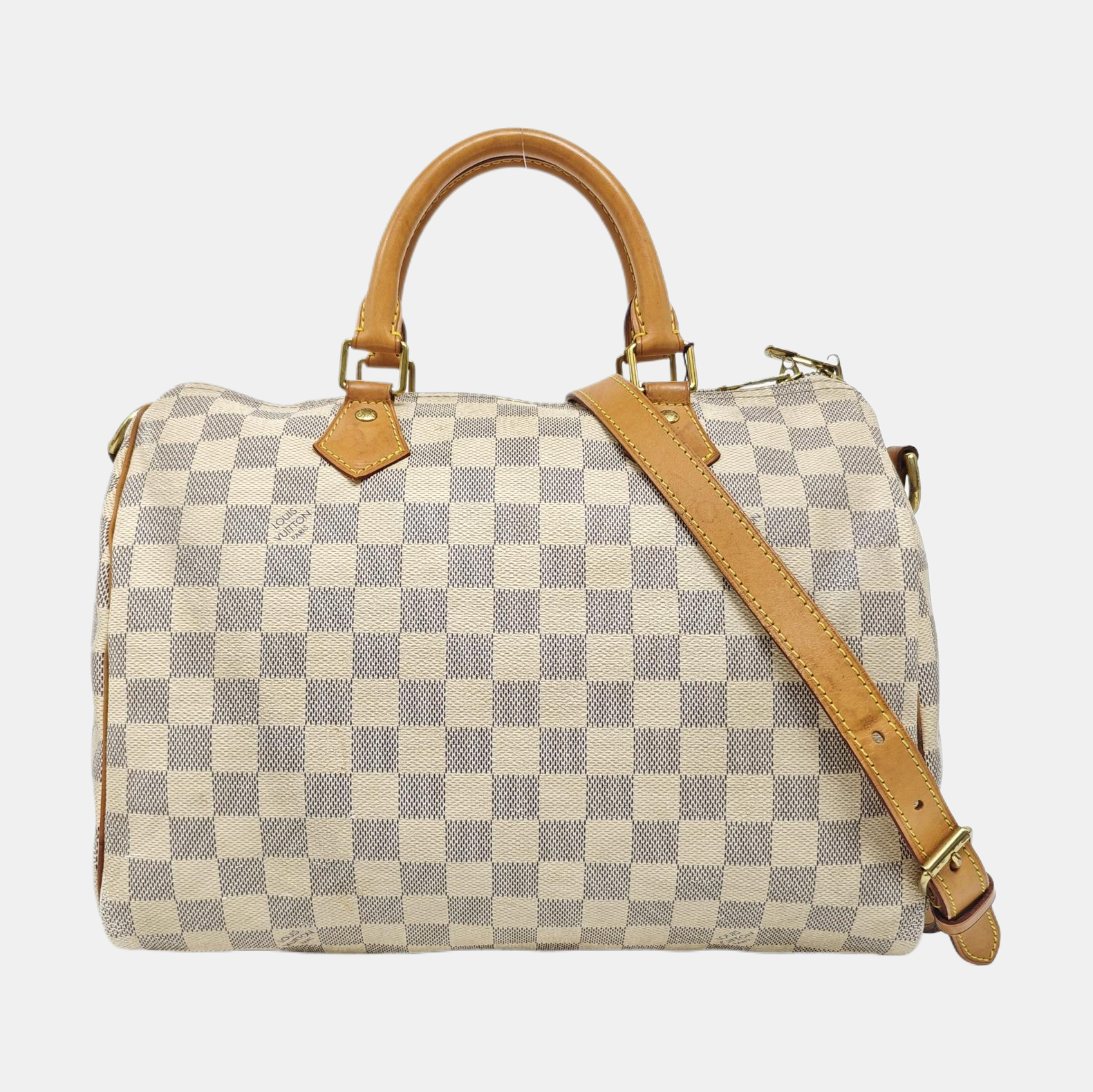 SPEEDY 30 Monogram Coated Canvas White