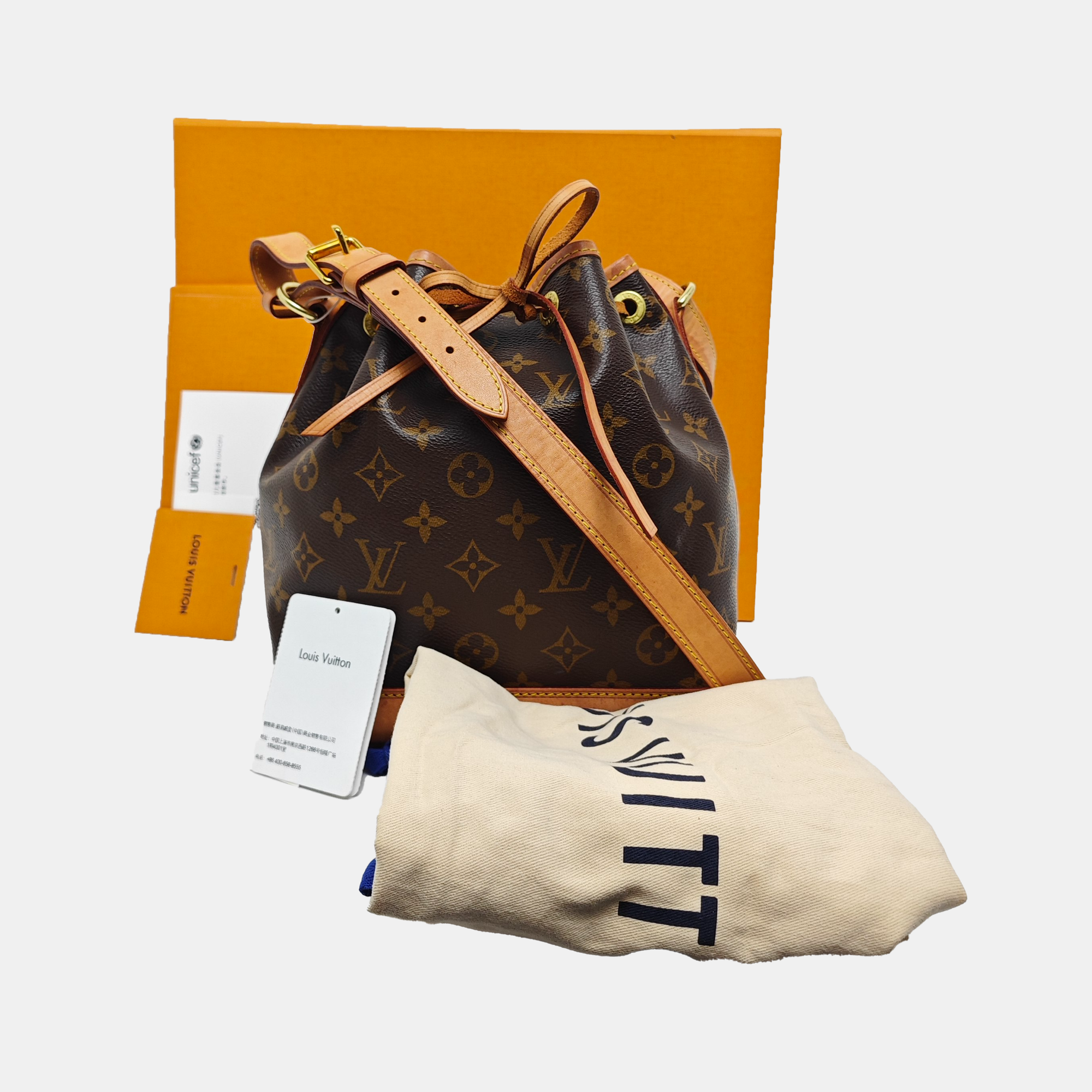 NOÉ BB Monogram Coated Canvas Brown
