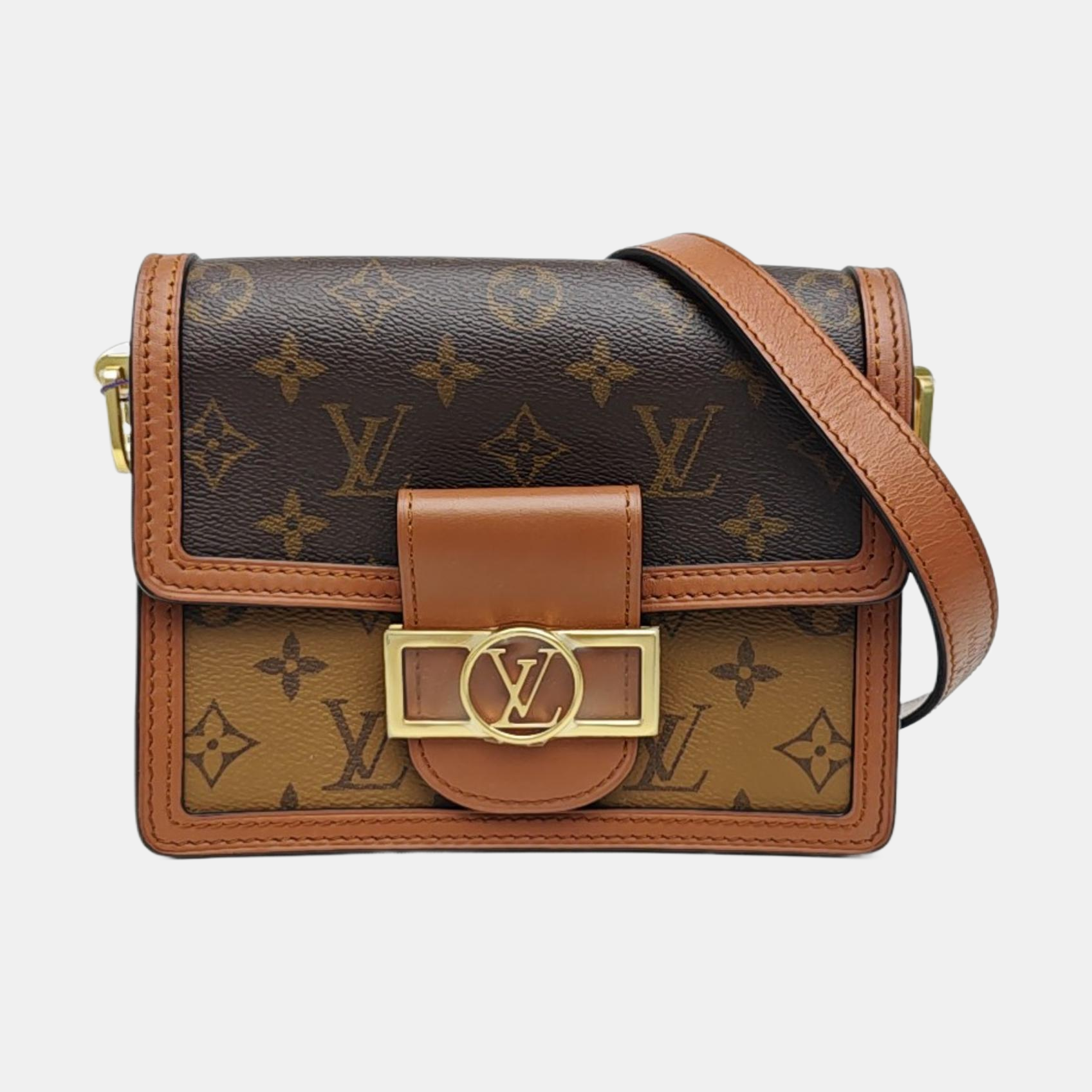 DAUPHINE Mini Coated Canvas Brown