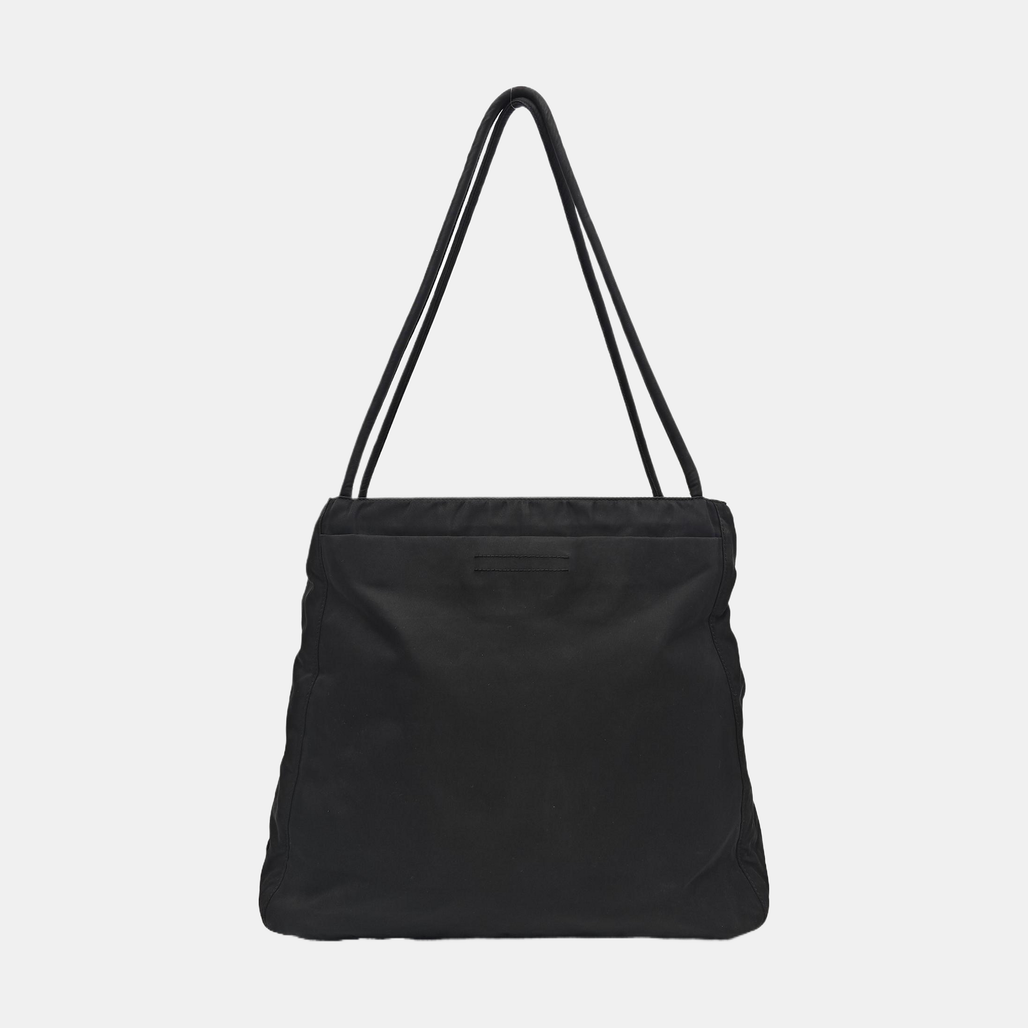 Nylon Shoulder Bag Black