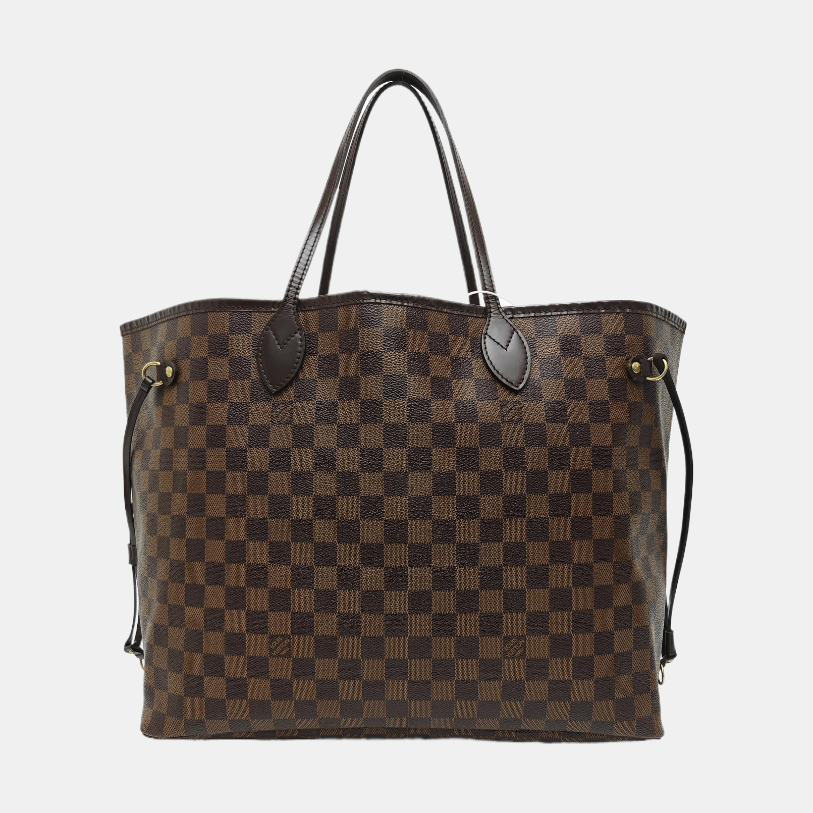 NEVERFULL GM Damier Ebene Coated Canvas Brown