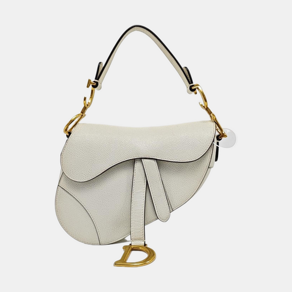 Saddle Mini Calfskin White