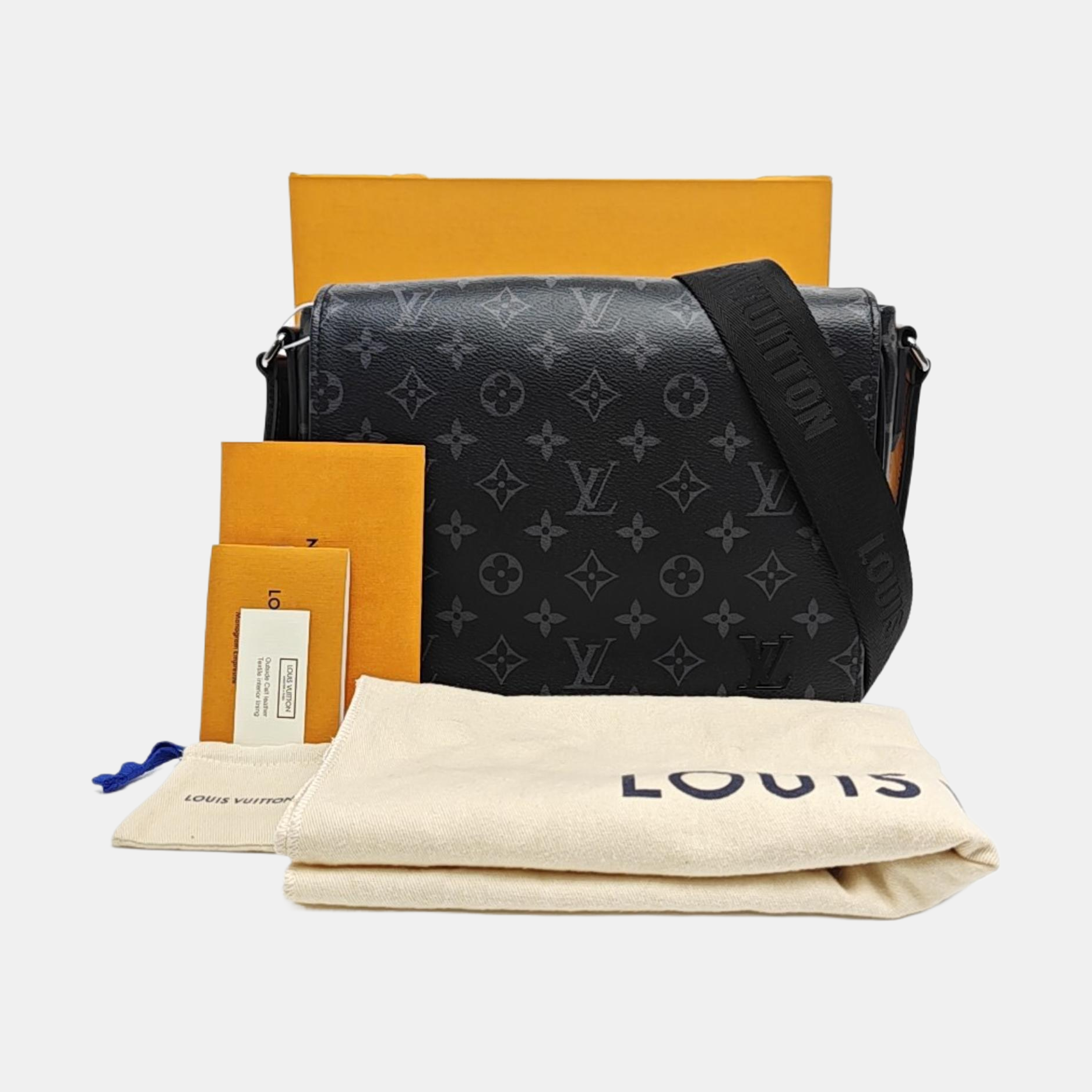 DISTRICT PM Monogram Coated Canvas Black