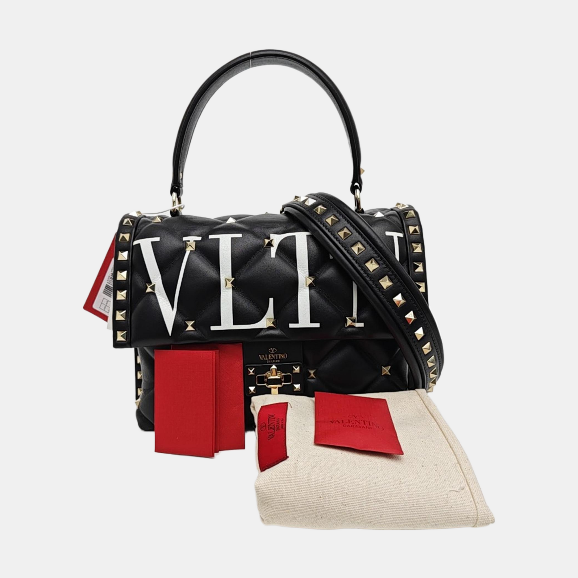 Candystud Quilted Lambskin Black