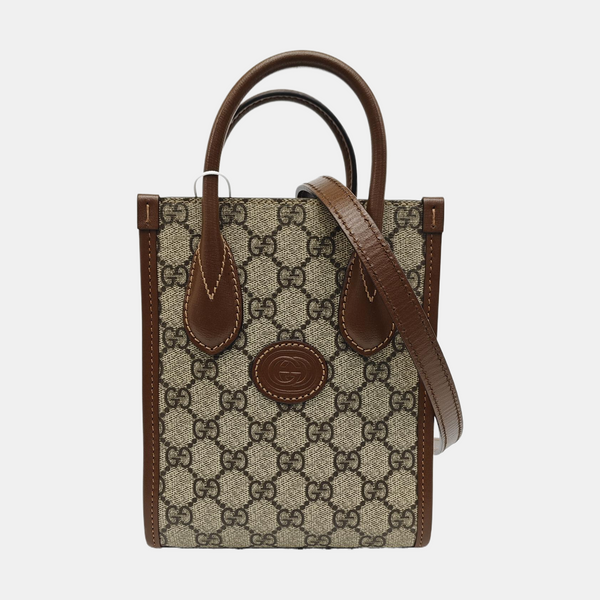 Retro Mini Monogram Coated Canvas Beige