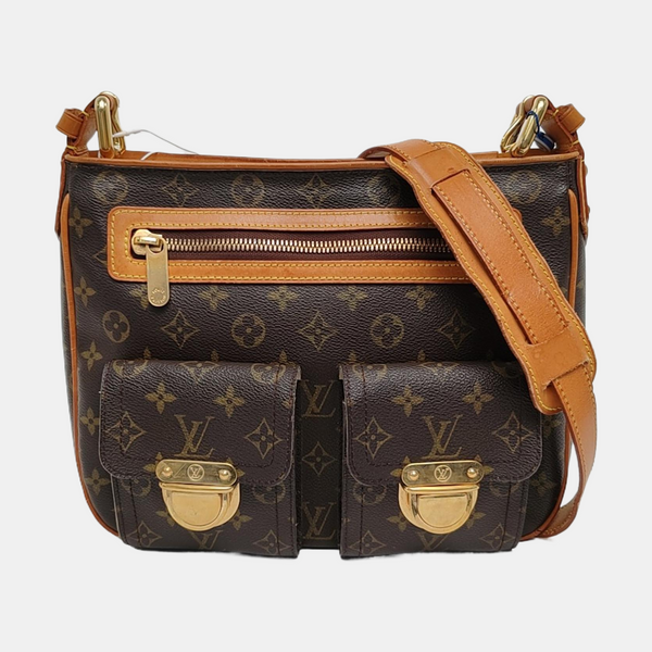 HUDSON MM Monogram Coated Canvas Brown