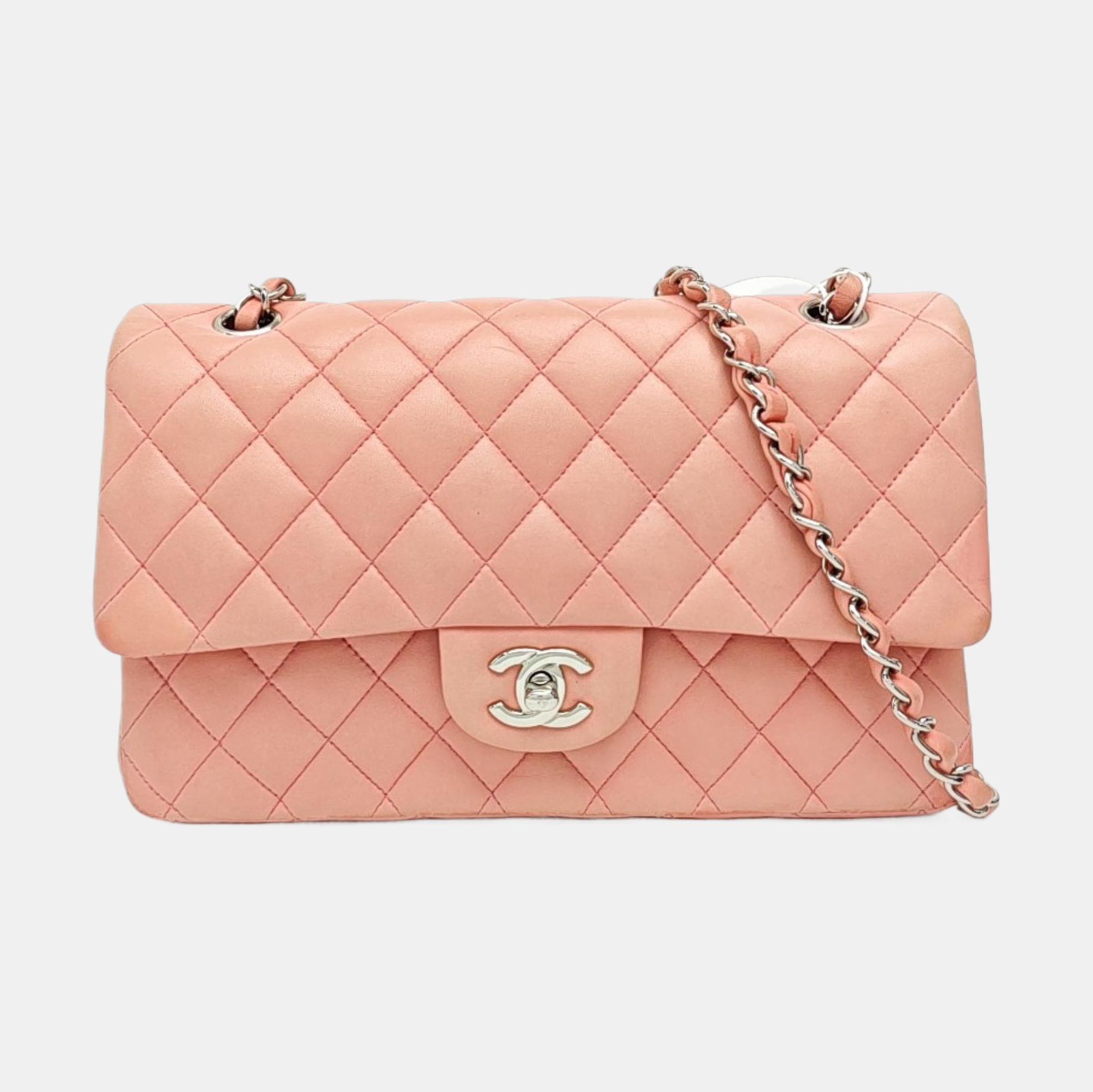 CLASSIC FLAP Small Quilted Lambskin Pink