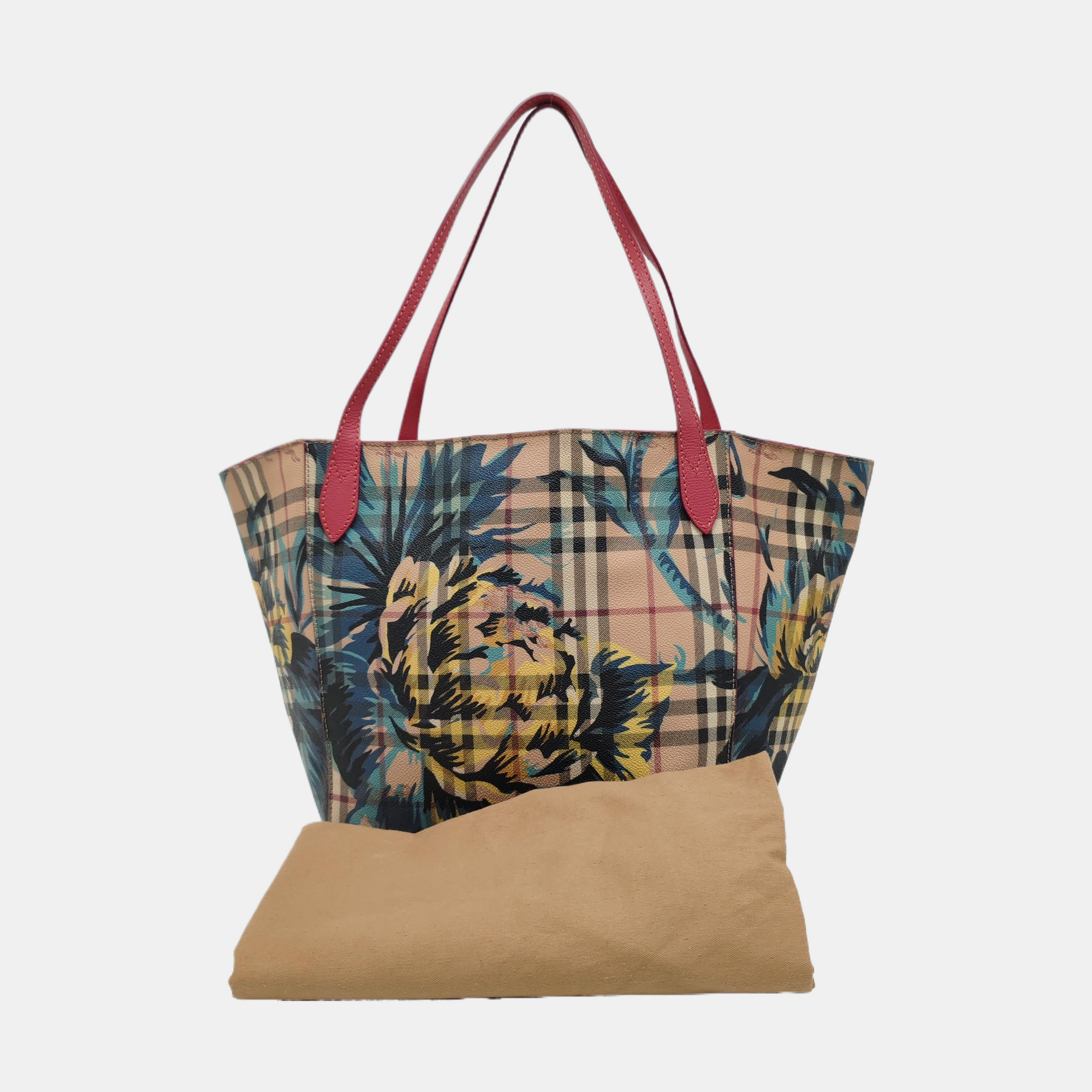 Coated Canvas Tote Bag Brown