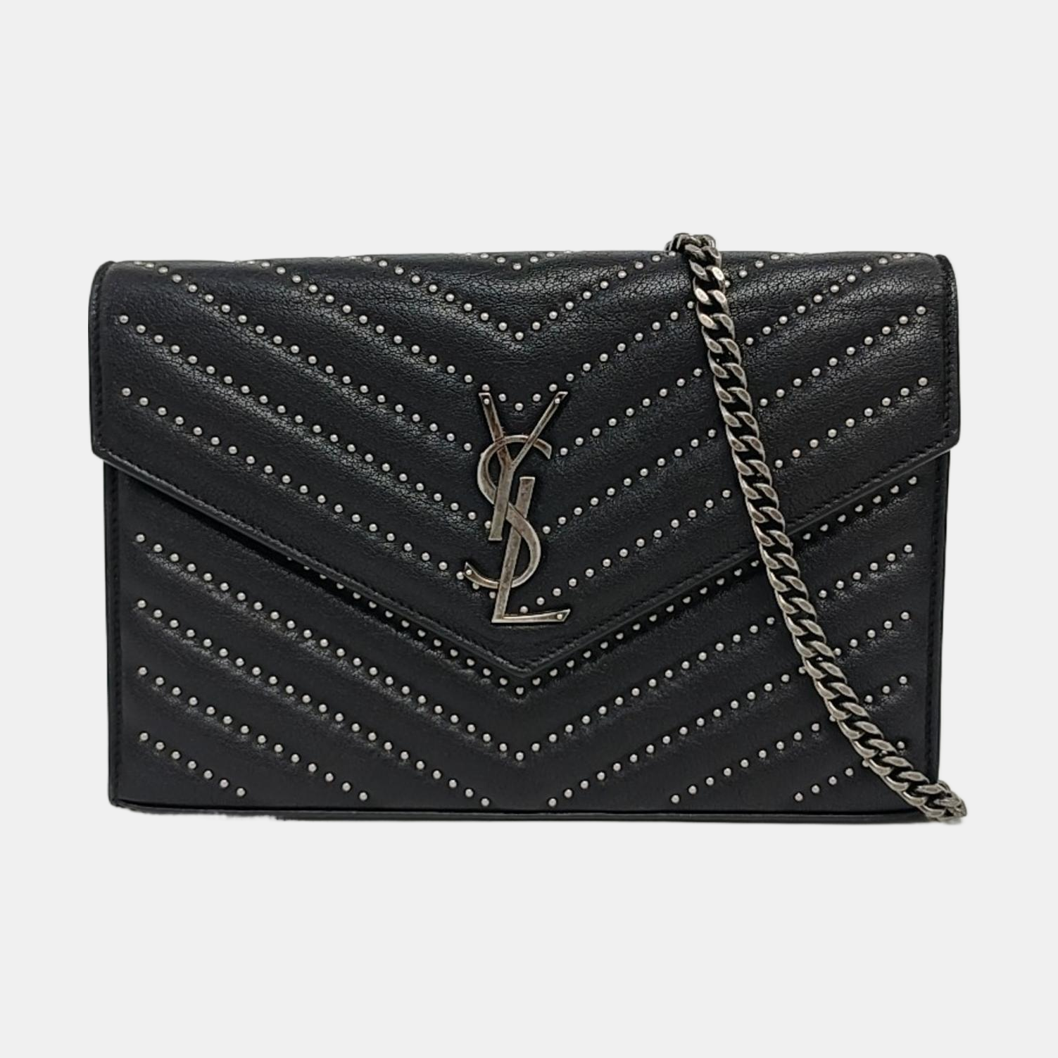 MONOGRAM Medium Chevron Calfskin Black