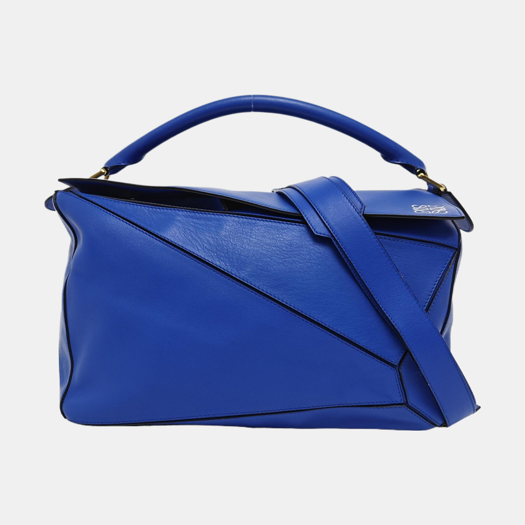 Puzzle Large Calfskin Blue