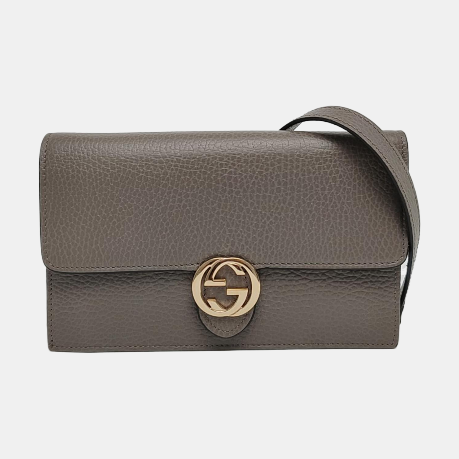 Authenticated pre-owned  Interlocking G Calfskin Grey - Crossbody Bag at Looply
