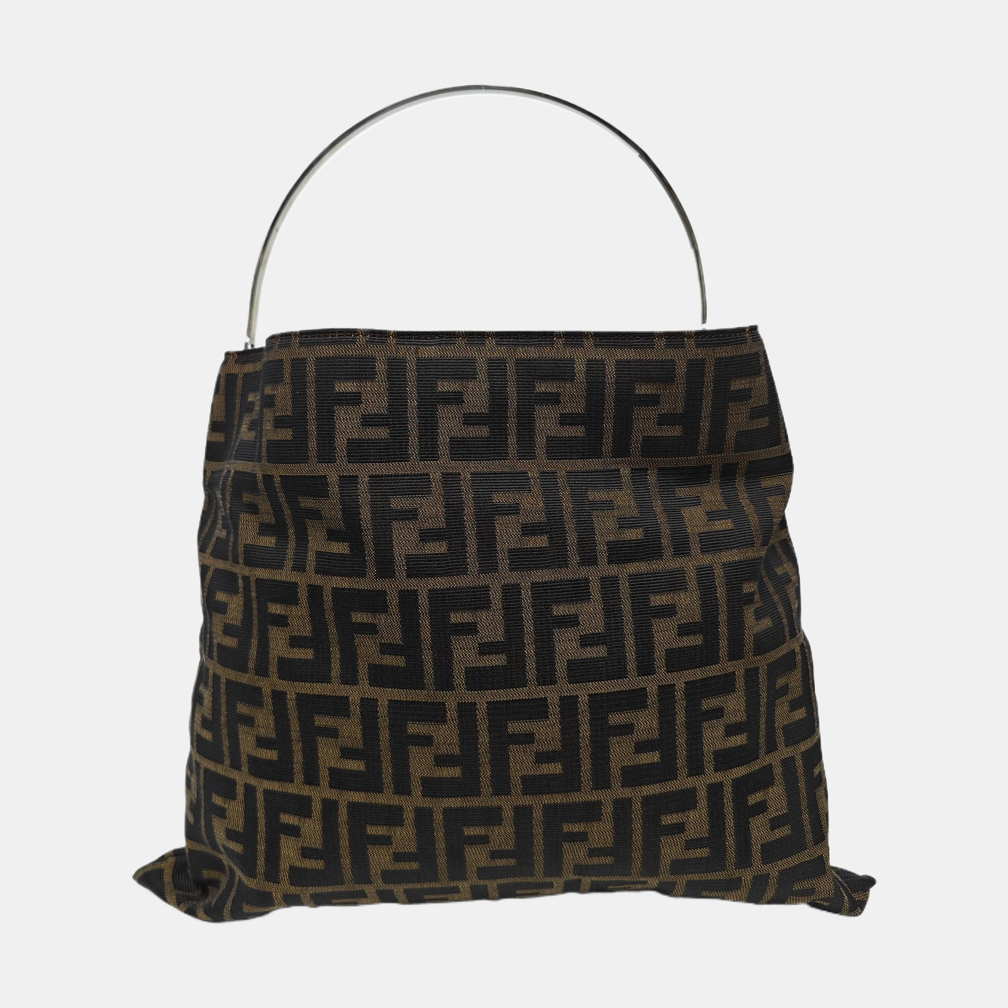 Canvas Top Handle Bag Brown
