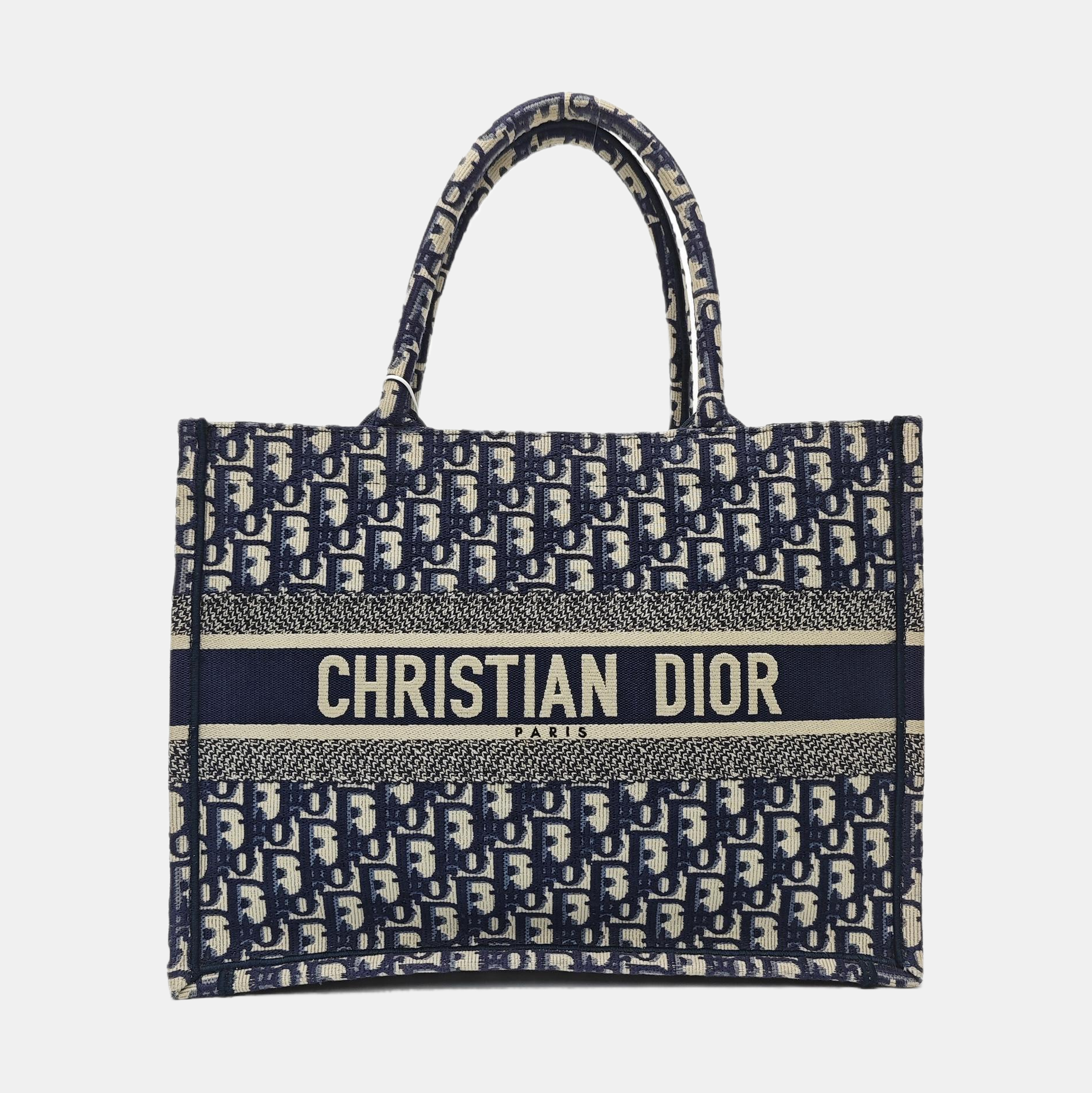 Book Tote Medium Oblique Canvas Blue