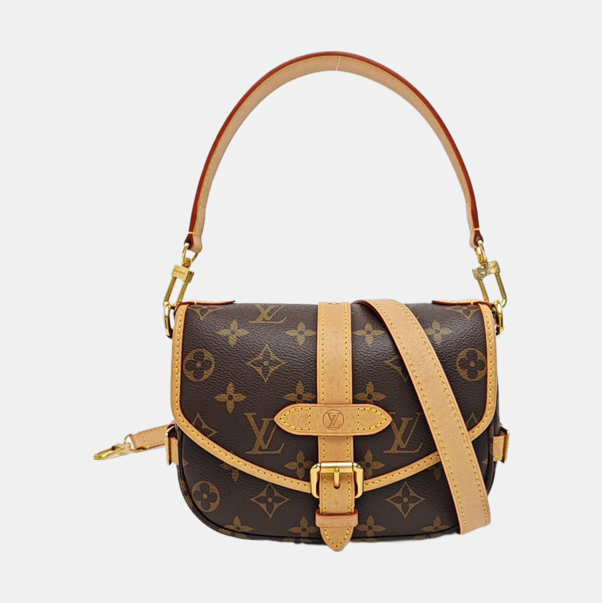 SAUMUR BB Monogram Coated Canvas Brown
