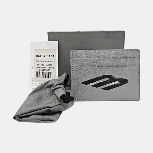 Cash Calfskin Gray Card Holder