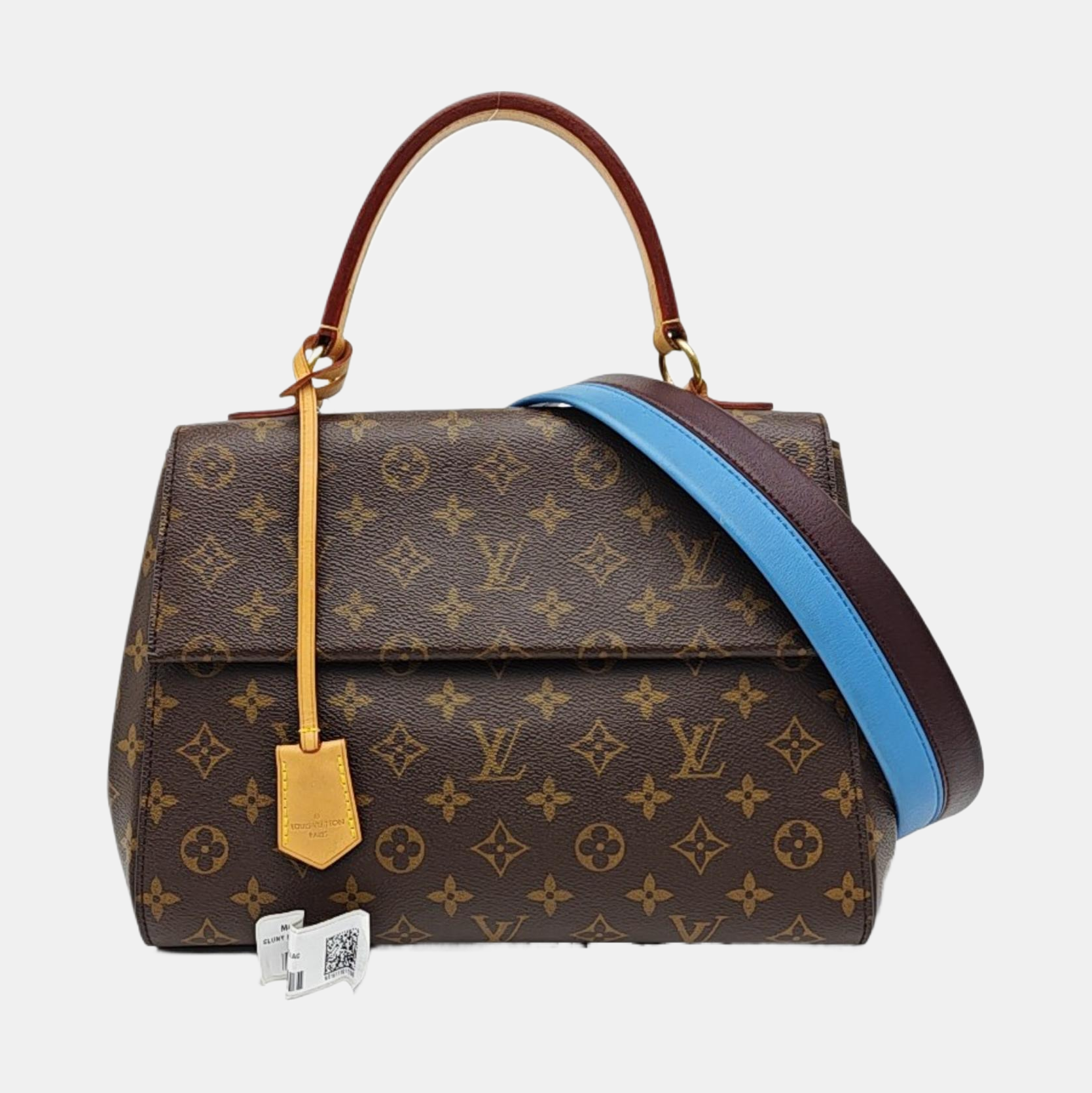 CLUNY MM Monogram Coated Canvas Brown