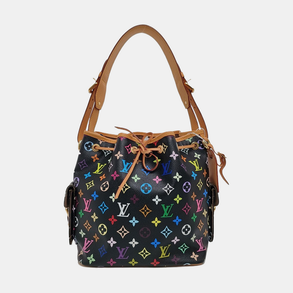 LV × TM NÉONOÉ MM Monogram Coated Canvas Black