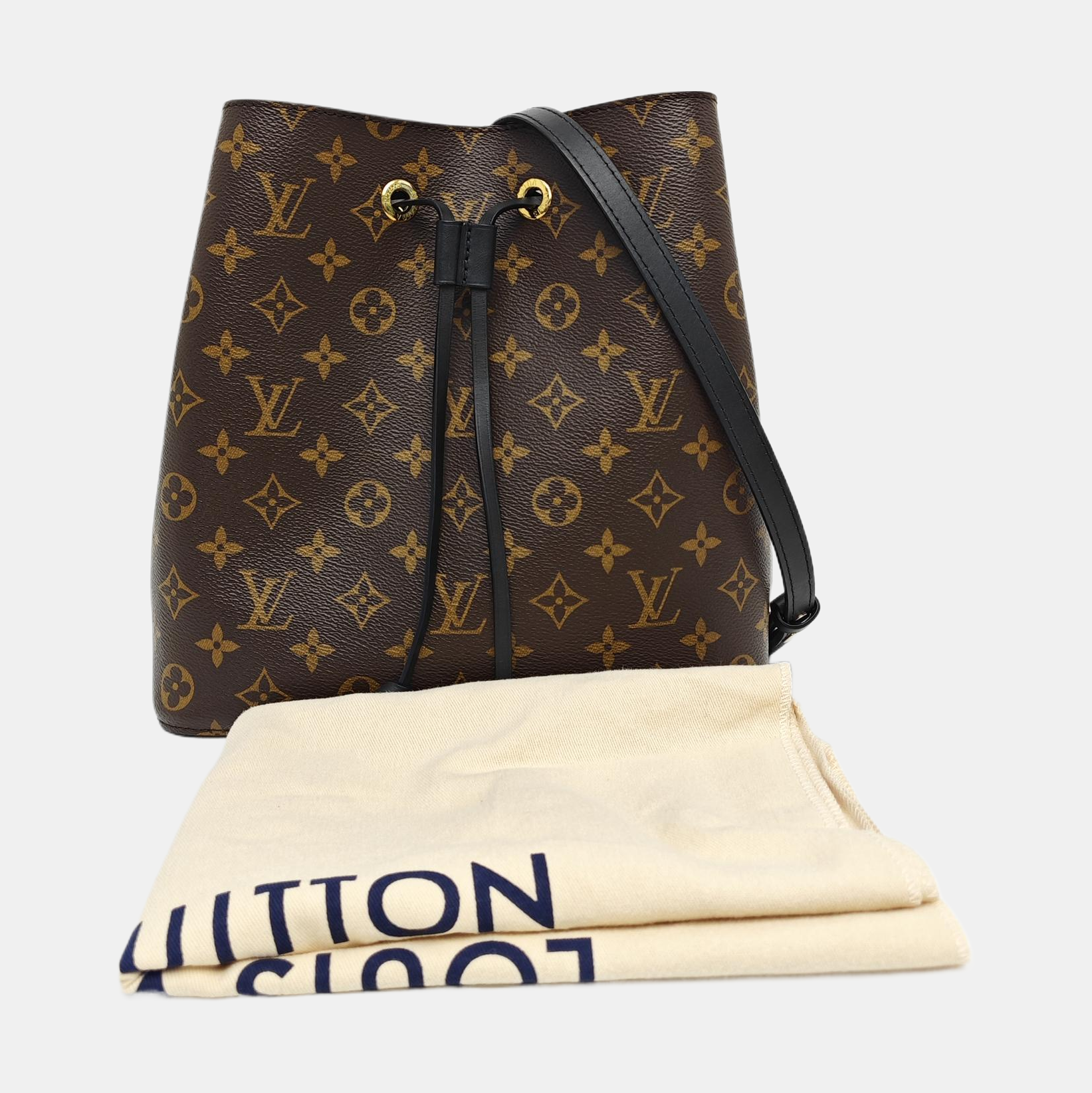 NÉONOÉ MM Monogram Coated Canvas Brown