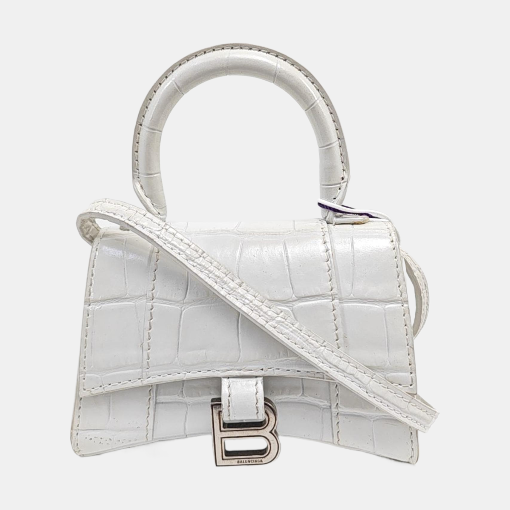 Hourglass Mini Calfskin White