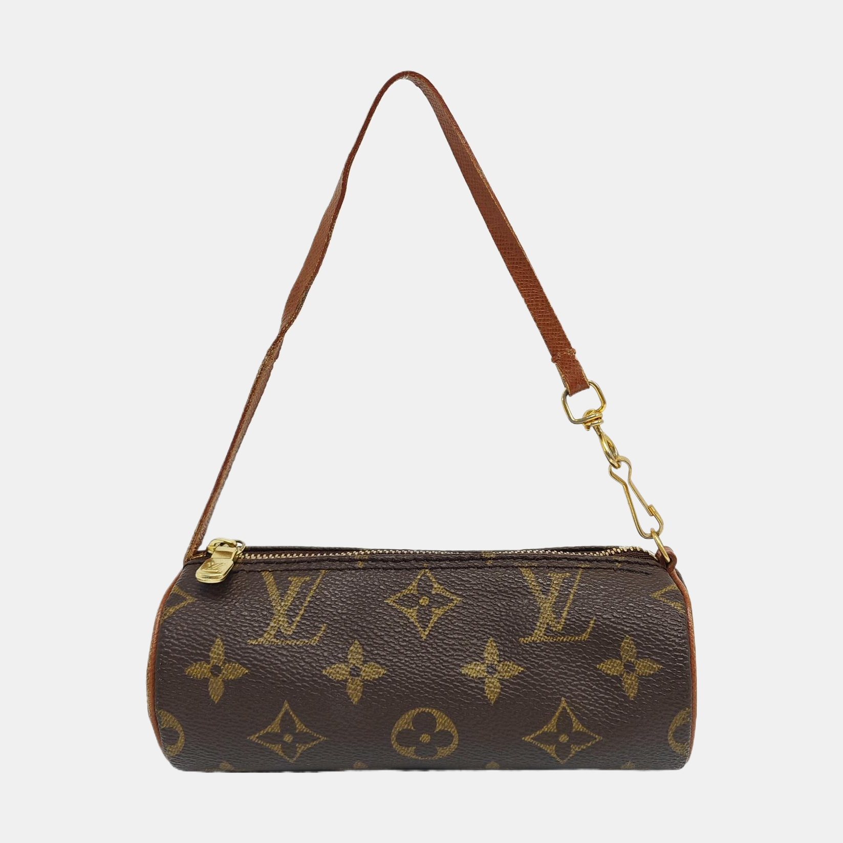 PAPILLON Mini Monogram Coated Canvas Brown