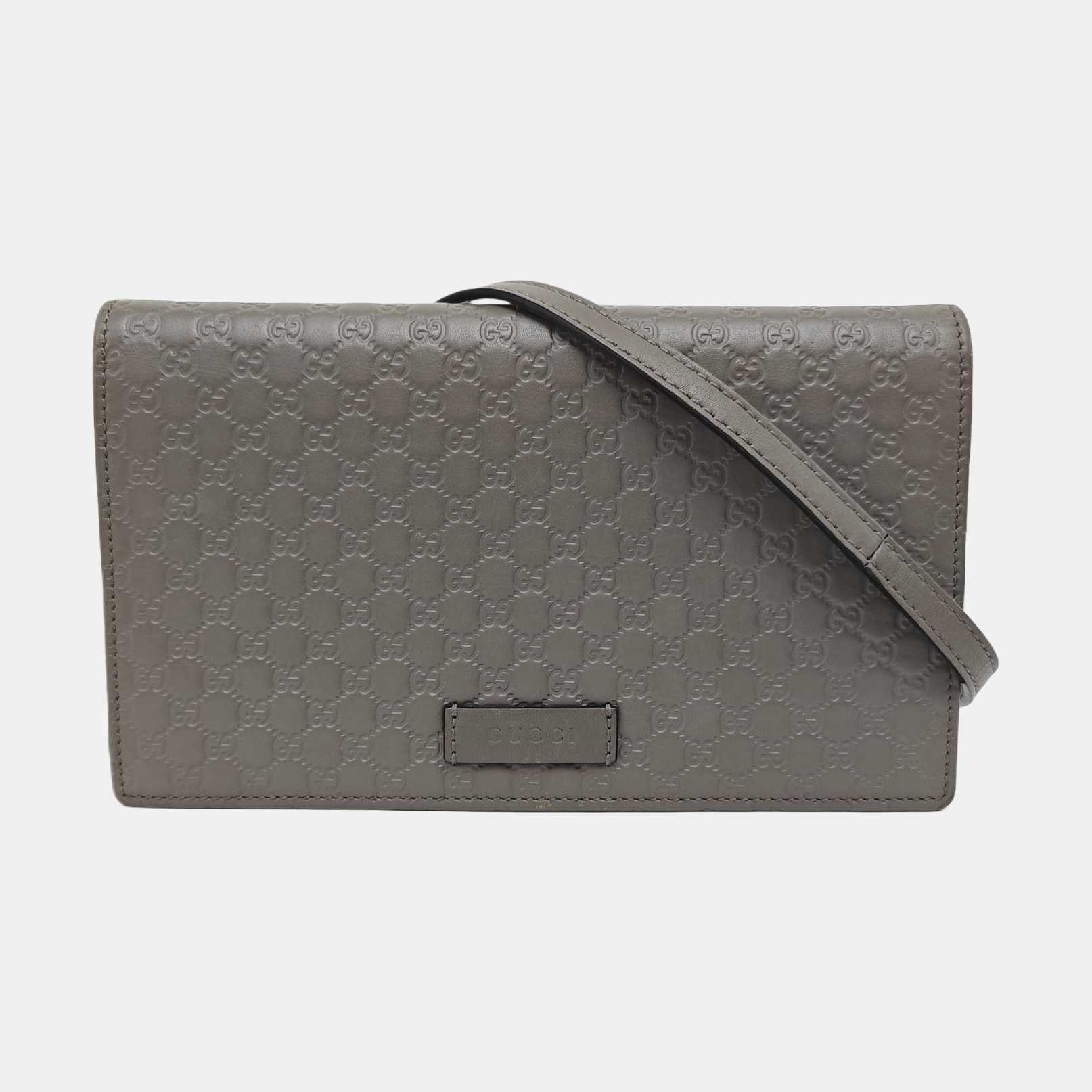 Microguccissima Monogram Calfskin Gray