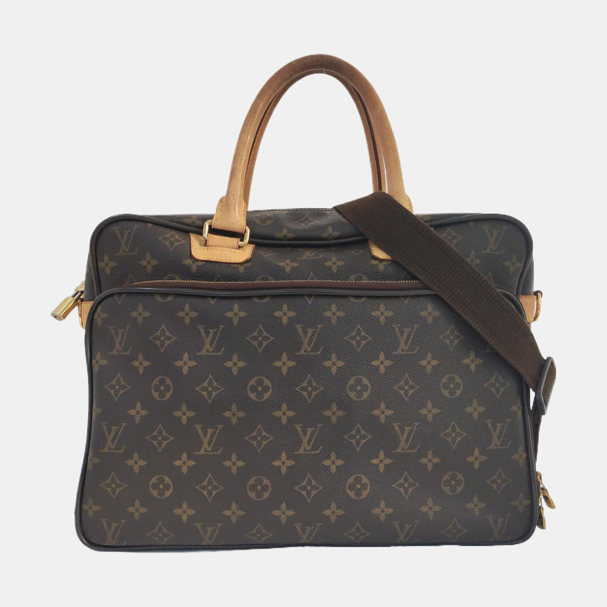 ICARE Monogram Coated Canvas Brown