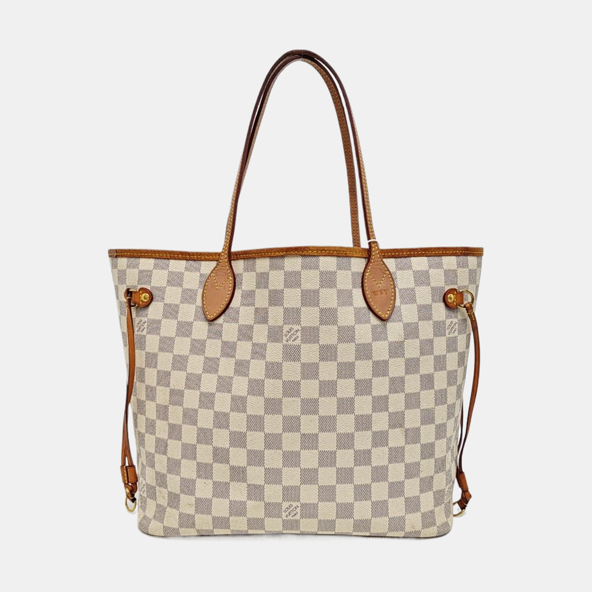NEVERFULL MM Damier Azur Coated Canvas White