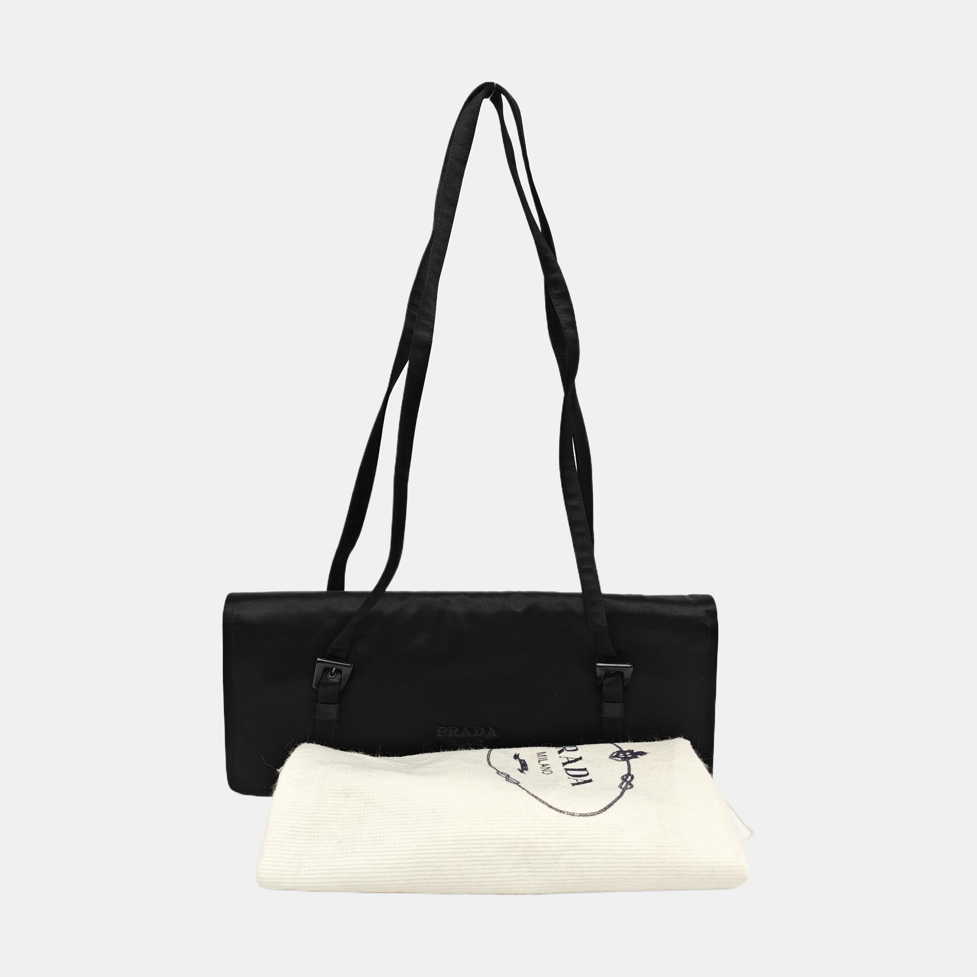 Fabric Top Handle Bag Black
